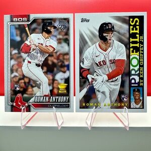 Two Roman Anthony Red Sox 2026 Topps Rookie cards